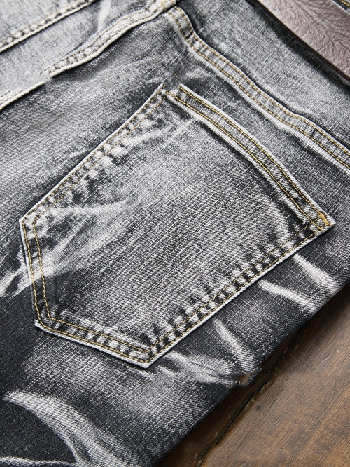 Urban Edge – Men’s Slim Fit Gray Washed Jeans